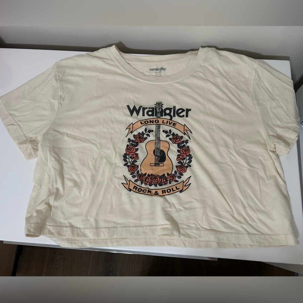Wrangler Cream Rock & Roll Graphic Tee